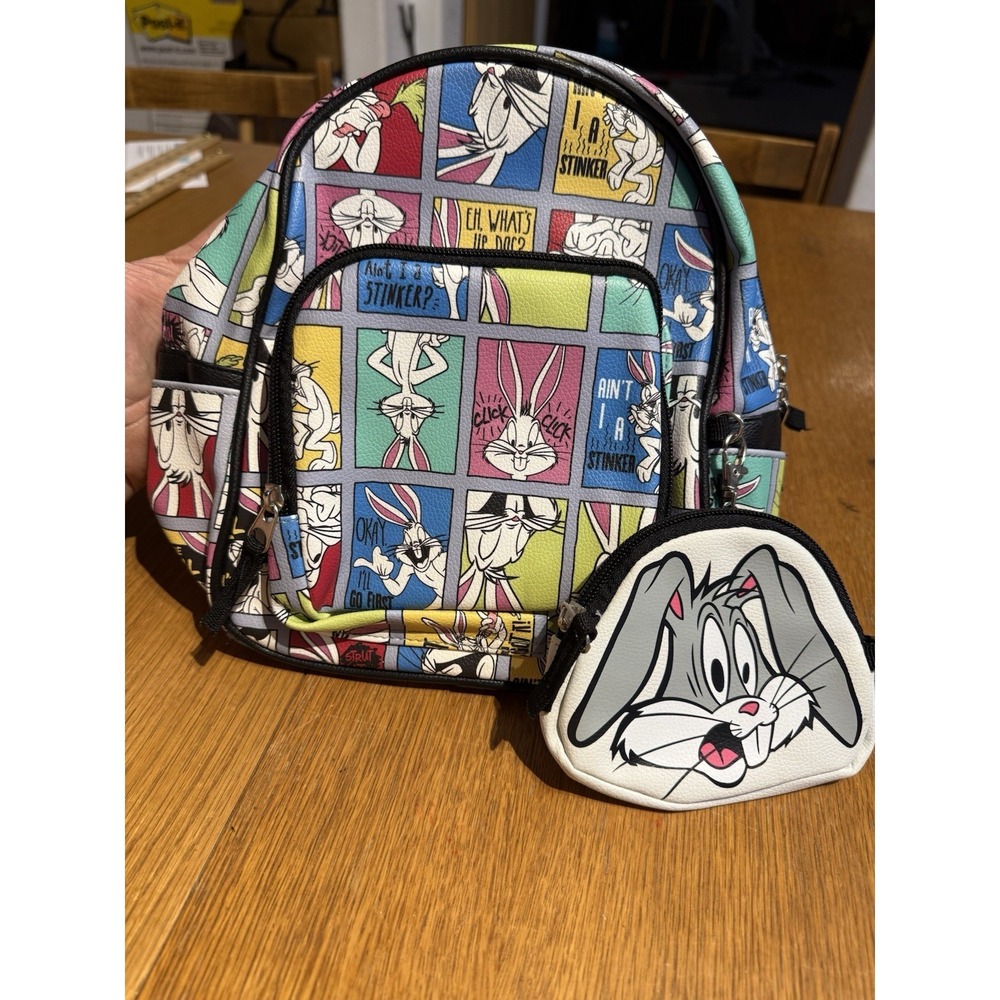 Looney Tunes Bugs Bunny Mini Backpack Coin Purse Set Faux Leather 2021